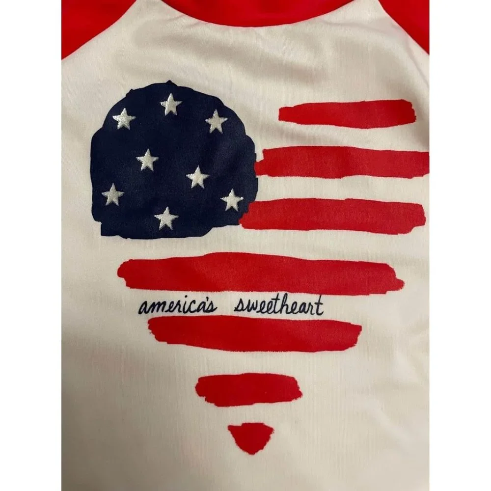 gymboree girls‎ americas sweetheart rashguard 10/12